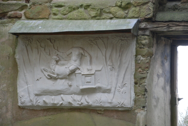Plaster relief on the walls of the Old Hall Old Hall